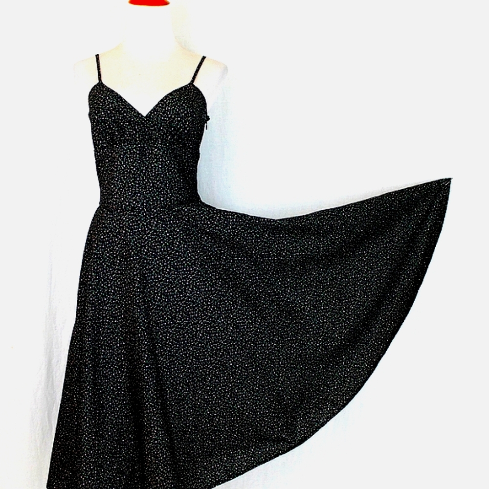 Vintage Betsey Johnson Calico Cotton Spaghetti Strap MIDI Dress Size 6 S XS 80s